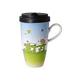 Goebel The Little Yogi 54-102-30-1 Mug with Lid Made of Fine Bone China Capacity 500 ml