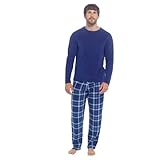 INSIGNIA Mens Fleece Long Sleeve Top Pyjamas Sets (UK, Alpha, XL, Regular, Regular, Col 1)