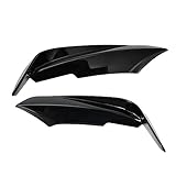 DENGG For B&MW 3 Series F30 F31 F35 318d 316d 335i For MSport Front Bumper Splitter Fog Lamp Cover Trim Flap Canards Body Kit Front Bumper Lip Spoiler(Black Upper)