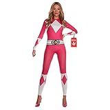 Morphsuits Pink Power Ranger Costume Adult, Power Rangers, Power Rangers Costume Pink, Small