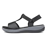 Hush Puppies Womens Sylvie Sandal, Black, 6 UK