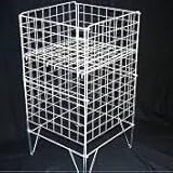 Retail Shop SUPERMARKETS 5 Tier Stacking Metal Baskets (WHITE DUMP BIN SIZE 41CM)