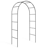 Garden Arch Metal Frame for Climbing Plants and Roses, Indoor Outdoor Wedding Decorations, Steel Construction