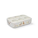 Cooksmart British Designed Ceramic Egg Holder | Egg Holder Storage Tray For All Egg Sizes | Egg Storage For All Types Of Kitchens - Buttercup Farm