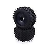 PLOQAZEH Rc Car Tires For Truggy For HSP For Traxxas For Wltoys For 1/8 RC For Monster Truck Wheels Tires Rubber 170MM 155MM 150MM 120MM 17mm Hex Hub 2pcs(8173)