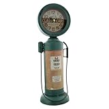 Large Metal Vintage Garage Gas Petrol Pump Quartz Mantel Clock