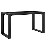 vidaXL Black Cast Iron O-Frame Coffee Table Legs - 80x40x43 cm - Industrial Metal Table Supports for DIY Coffee Tables in Living Room, Lounge