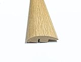 San Diego Oak Laminate & Wood Flooring Section Transition Bar MDF Threshold Strip Ramp Edge Profile Door Trim Moulding Oak (1, 900mm (2ft 9"))