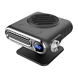RKJRTK 12V/24V Portable Car Heater, With Digital Thermostat, Portable Heater, 150W Rapid Defrost Demister For Windshield & Cabin Winter Warmth Fast Heating Fan