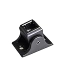 Black Flexible Shoe for Metal Stair Spindles with Fixing Screw – Adjustable Angle Baluster Bracket – Fits 13mm Mild Steel Spindles – Stair Railing Fitting for Wood Handrails and Baserails