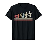 Funny Badminton Vintage Retro Style Evolution Of Man Gift T-Shirt