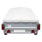 ANSSEMS GT GTB Trailer Tarpaulin 750-251 x 126 – 257 x 132 x 10 cm – PVC 640 g/m² High Resistance Cover with Eyelets and Sandow, Made in France – Various Colours Available (White 9016)