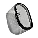 Xiuganpo Desktop Trash Can Plastic Baler Mini Car Garbage Container Bedroom Transparent Portable for Living Room Office Plastic 20 X 13 X 11 Cm (Transparent Black)