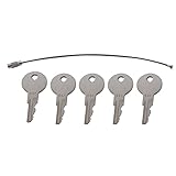 Bacar PK556 Replace Ignition Switch Keys, 5PCS Ignition Keys Replacement for Skid Steer, For L779, LT185.B, L865, L35, L454, L555, L785, LS150, LX865, C175, L180, LS125