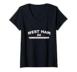 Womens West Ham Town of East London, England UK V-Neck T-Shirt