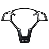 XEDLAMP For, for Mercedes, for, for Benz, for C E CLA CLASS W204 W212 W117 C172 C218 C63 E63 2012-2014, AMG Style Car Steering Wheel Frame Trim Cover ABS Steering wheel stickers(Carbon Black)