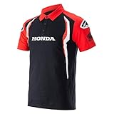 Alpinestars Honda Polo Shirt (Black/Red, M), black red