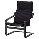 IKEA POÄNG Armchair, Black-Brown/Knisa Black