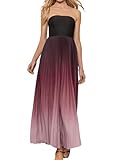 CUPSHE Women's Dresses Strapless Ombre Sleeveless Casual Formal Evening Party Bridesmaid Wedding Guest Dress
