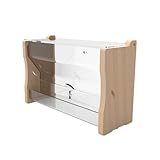 Interactive Quail Feeder, Bird Water Feeding Cup, Chicken Cage Hydration Dispenser, Easy Fill Poultry Drink System, Clutter Watering Accessory for Pens, Coops, Small Aviaries 8.66x3.07x5.59 Inches