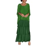 Summer Dresses for Women Women's Cotton Oversized Half Sleeves Baggy Casual Maxi Dress Artistic Loose Dress Ladies Summer Dresses (Green, M)