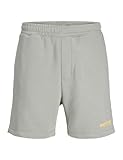 JACK & JONES Men's Jpstkarl Union Sweat Shorts LNG Sn, Shadow, L
