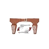 Wicked Costumes Double Western Cowboy Guns with Belt & Holster Wild West Fancy Dress Accesorry