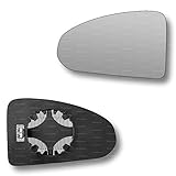 Less4spares Replacement Wing Mirror Glass Left Compatible with Audi TT 2014-2022 CLIP-ON Passnager Near Side N/S Heated Convex