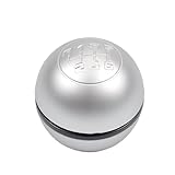 Hacreyatu Manual 6 Speed Transmission Inner Gear Shift Knob Replacement for Alfa Romeo Giulietta 2010-On (Matte Silver)