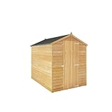 WALTONS 7 x 5 Overlap Windowless Storage Shed | Apex Roof | 7mm Overlap Cladding | Wooden Garden Storage Shed | 10 Year Anti Rot Guarantee | 7 x 5 7ft 5ft