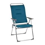Lafuma Mobilier Folding Camping Chair, Compact, ALU CHAM, Air Comfort, Colour: Coral Blue, LFM2804-7480