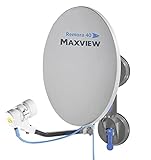 Maxview MXL026 Remora 40 Suction Mounted Portable Solid Satellite TV Dish Kit for Caravan, Motorhome, Truck, Boat and Horsebox