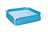 Bestway Rectangular Kids Pool, Blue, 122 x 61 x 122 cm, 365 L, Corrosion Resistant, Easy Setup, Folds for Storage, For Kids and Toddlers
