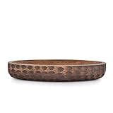Samhita Mango Wood Decorative Bowl Home Decor Home Decorative Centerpiece Farmhouse Country, Restaurant, Café (35.56cm x 15.24cm x 5.84cm)