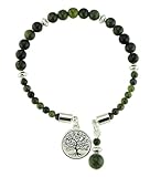 JC Walsh and Sons Connemara Marble Beads Green Bracelet Irish Charms Women Gift Birthday Present, Medium, Connemara Marble, marble