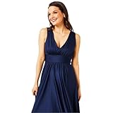 Biba Womens Dip Hem Maxi Dress Navy 10