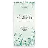 Perpetual Monthly Wall Calendar for Birthdays, Anniversaries & Special Dates | Wire-Bound with Premium 120gsm Paper - Perfect for Tracking Important Events & Celebrations | 6"x12" (Green)