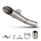 Compatible With Aprilia For RSV4 For Tuono 660 Motorbike Accessories Universal Motorcycle Modify 51MM Exhaust Tail Pipe Muffler Motorbike Exhaust(Type B)
