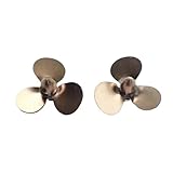 RC Model Ships Brass Propeller Set 20mm 3-Blade CW & CCW Pair, 2mm Shaft Hole, Tin-Welded, Model Boat Accessories
