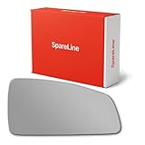 SpareLine Wing Door Mirror Glass - Adhesive‑Type Convex for Proton Savvy 2005-2011 (Right/Off‑Side/Driver)