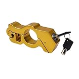 DCAJHSD Motorcycle Lock for Triumph Street Triple 765 RS,Durable Anti-theft Grip Lock Motorcycle Handlebar Throttle Brake Lock Motorcycle Accessories,Yellow