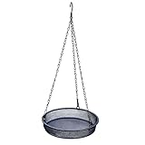 DIVCHI Wire Mesh Hanging Bird Feeder Tray for Garden & Balcony | Outdoor Metal Bird Feeding Tray with Chain & Hook | Hanging Seed Feeder for Wild Birds | Waterproof Mesh Bird Feeder
