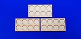 DoodleTech Laser cut MDF set of 3 Warhammer MOVEMENT TRAYS for 25mm round Bases (4x2) LOTR 40K Sigmar