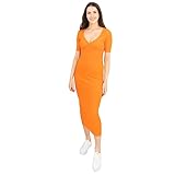 Quality Brands Outlet Ex Karen Millen Womens Summer Dresses Long Maxi Midi Dress Casual Going Out Weekend Work Outfits (as8, Numeric, Numeric_16, Regular, Regular, Orange Scoop)