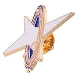ifundom Space Star Planet Enamel Pin Compact Vintage Lapel Brooch with Secure Fastening for Clothing Accessory Novelty Space Theme Badge Jewelry