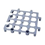 KiBcsLic Floor Pallets for Storage, Lightweight and Waterproof, Spliceable Plastic Pallet, Ventilation Storage Pad for Supermarket, Garages, Basement, Indoor and Outdoor, 13.2x13.2x1.5inch