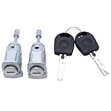 2 pcs Front Left Right Door Lock Barrel Cylinder Compatible with VW Bora Golf IV Lupo Polo 9N Skoda Fabia