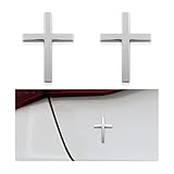 MABEIBEI 2PCS Three-Dimensional Metal Sticker for Skoda Yeti und Yeti City 2013-2017, 3D Badge Car Badge Decorative Decals Adhesive Metal Crosses Decal Sticker Badge for Car