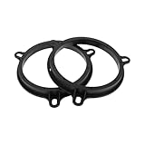 HEROFFIX 2 Pcs Audio Coaxial Speaker Speaker Spacer Ring Tweeter Speaker Spacer Adaptor for Nissan Murano 2003-2008 Front Rear Speaker Subwoofer Mounting Spacer Bracket Ring Black ABS
