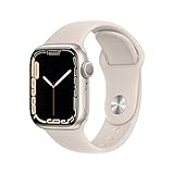 Apple Watch Series 7 (GPS, 41MM) - Starlight Aluminium Case with Starlight Sport Band (Renewed)